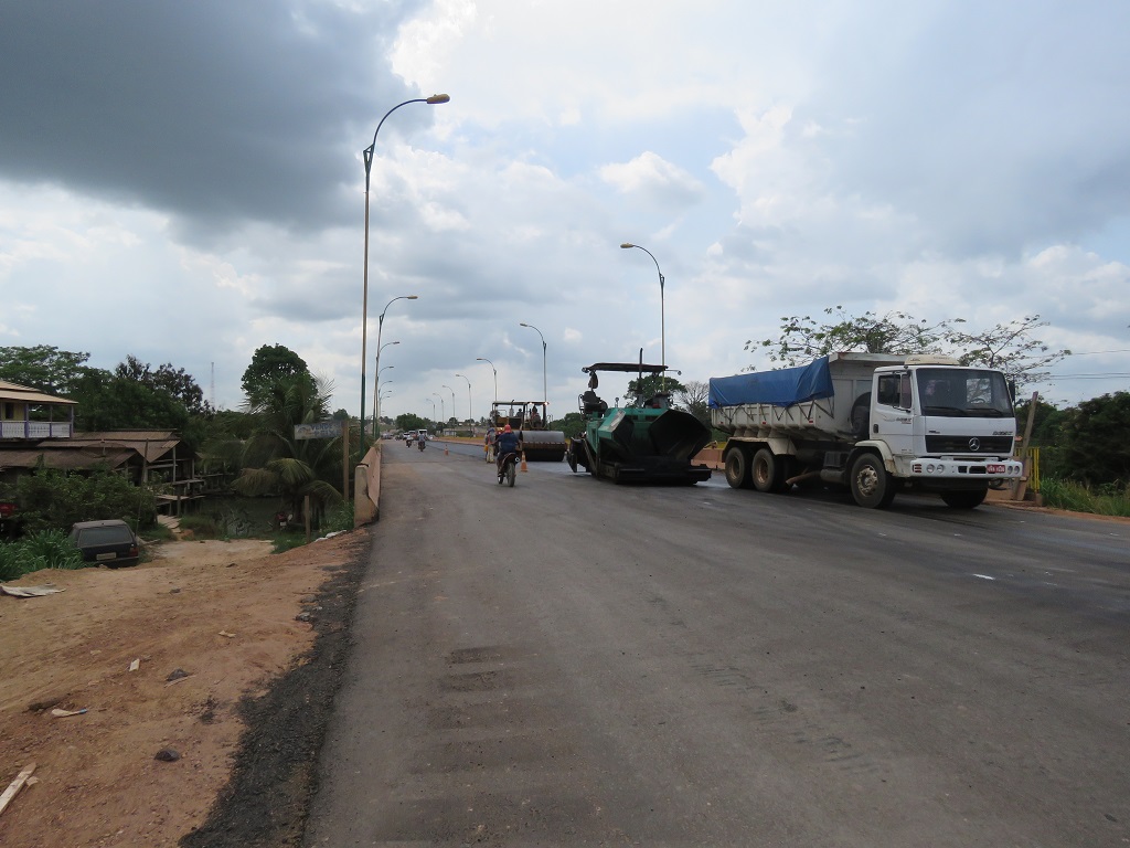 Andamento das obras na BR-230